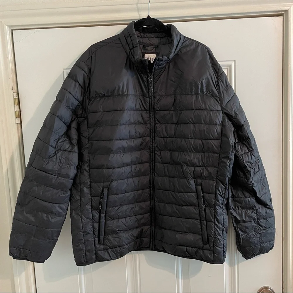 GAP  Black Puffer Jacket Lightweight Down Filled Size Extra Large